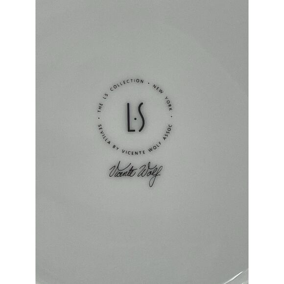 LS Collection Sevilla By Vicente Wolf Metallic Scrolls Salad Plate 7 3/4” - Picture 5 of 6